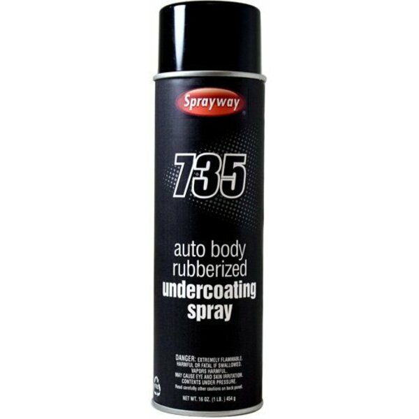 Sprayway Autobody Rubberized Undercoating Spray, 20oz, 12PK SW735